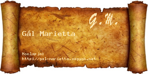 Gál Marietta névjegykártya