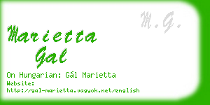 marietta gal business card